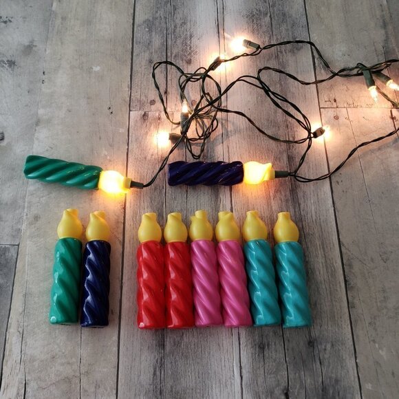 Multi-Color Candles Plug-in Light String - Picture 1 of 7